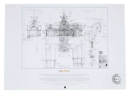 Herr der Ringe Bauplan Kunstdruck The Stable of Edoras 59 x 42 cm Image 1
