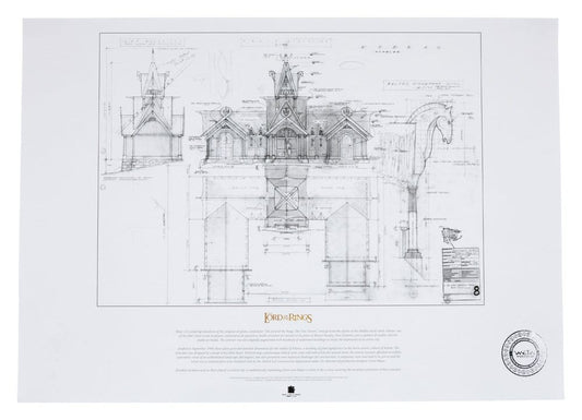 Herr der Ringe Bauplan Kunstdruck The Stable of Edoras 59 x 42 cm Image 1