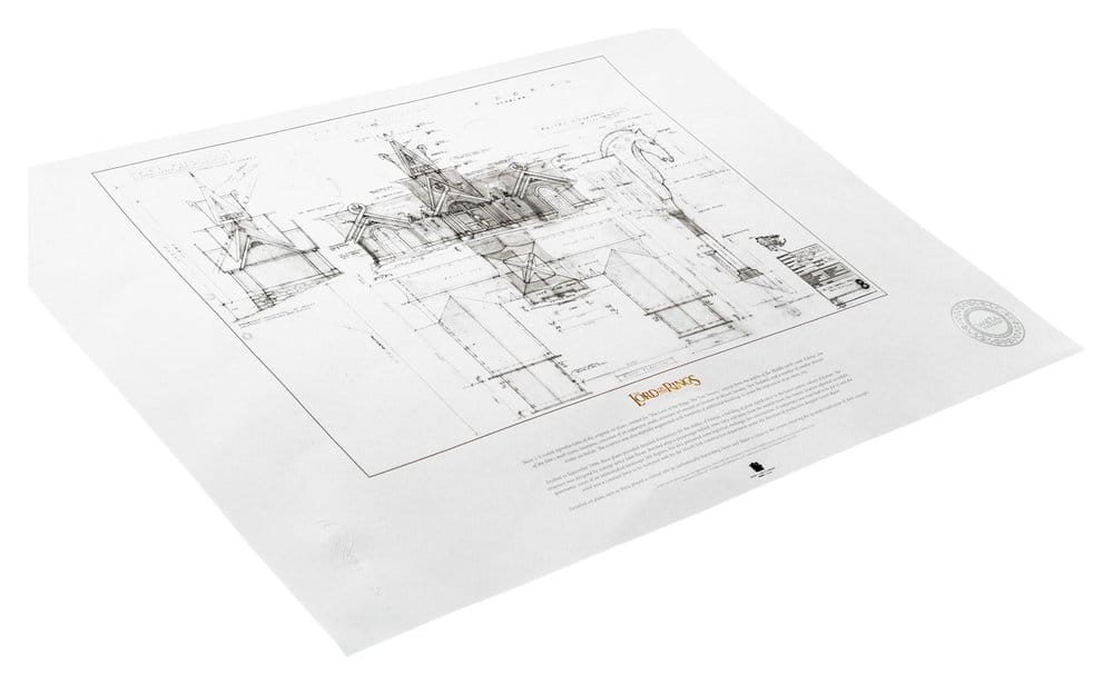 Herr der Ringe Bauplan Kunstdruck The Stable of Edoras 59 x 42 cm Image 2