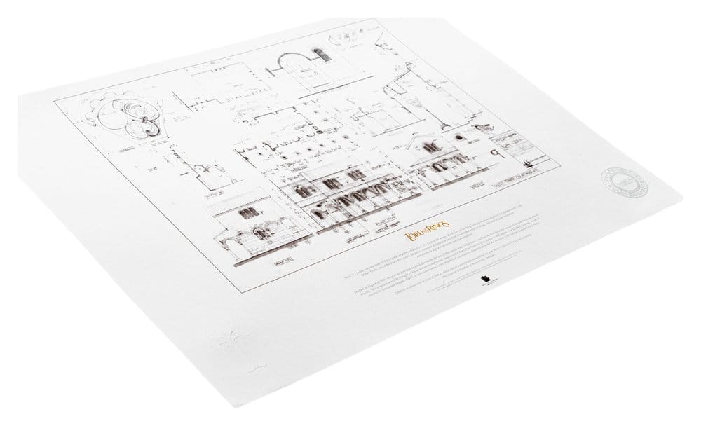 Herr der Ringe Bauplan Kunstdruck The Courtyard of Minas Tirith 59 x 42 cm Image 2