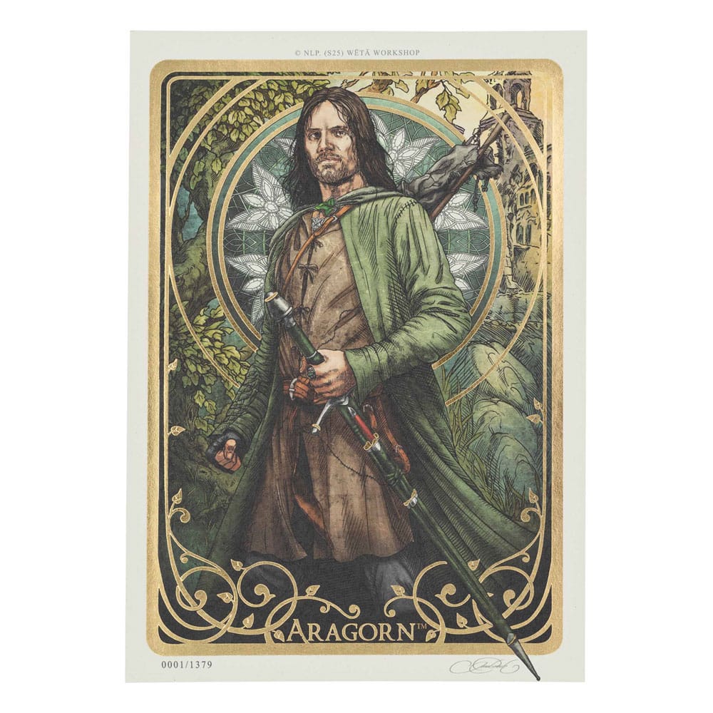Herr der Ringe Kunstdruck Aragorn Art Card 14 x 21 cm Limited Edition Image 1