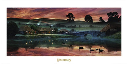 Herr der Ringe Kunstdruck Return to the Green Dragon Inn 59 x 42 cm Image 1
