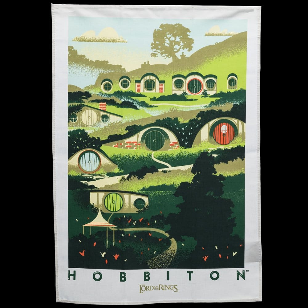 Herr der Ringe Geschirrtuch 2er Pack Rivendell & Hobbiton 70 cm Image 2
