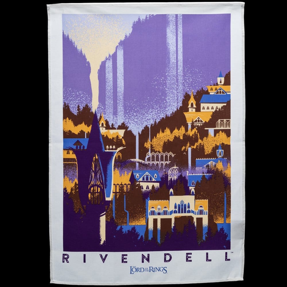 Herr der Ringe Geschirrtuch 2er Pack Rivendell & Hobbiton 70 cm Image 3