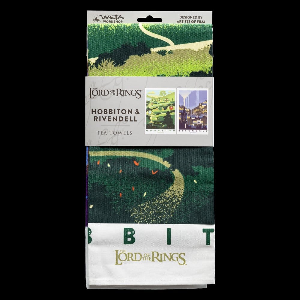 Herr der Ringe Geschirrtuch 2er Pack Rivendell & Hobbiton 70 cm Image 4