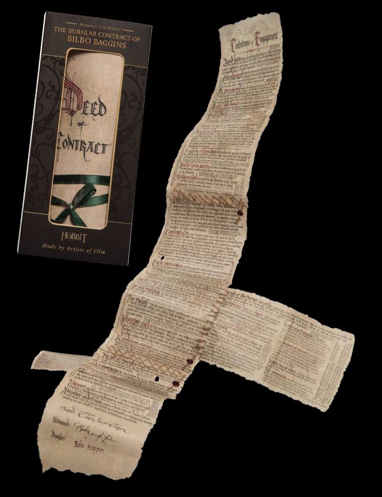 Der Hobbit Mini Replik Bilbo´s Vertrag Image 1