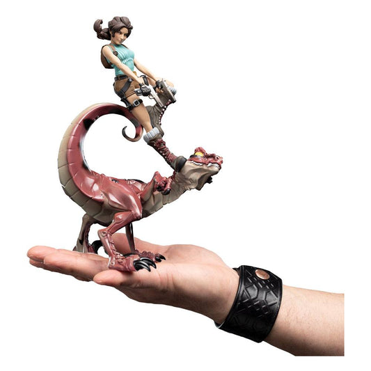 Tomb Raider Mini Epics Vinyl Figur Lara Croft & Raptor 24 cm Image 2