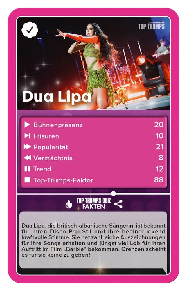 Popstars Kartenspiel Top Trumps *Deutsche Version* Image 3