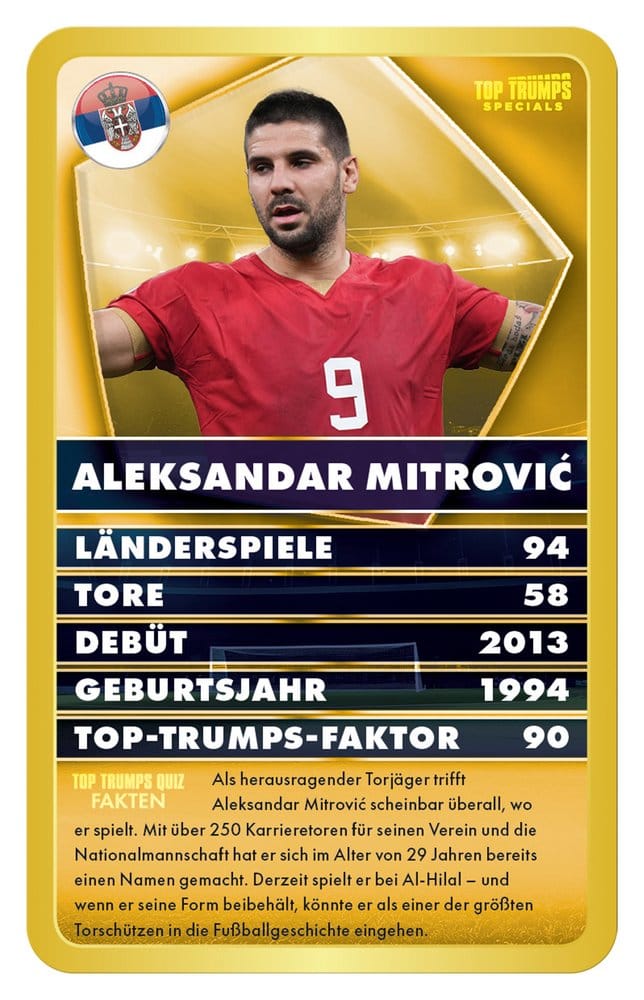 Weltfussballstars 6 Kartenspiel Top Trumps *Deutsche Version* Image 4