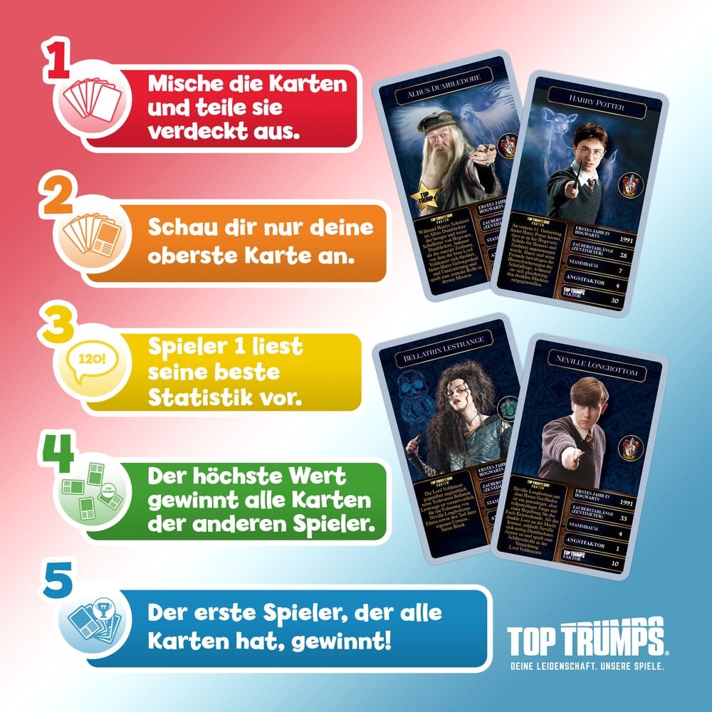 Harry Potter Kartenspiel Top Trumps Hexen und Zauberer New Version *Deutsche Version* Image 7