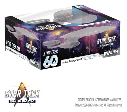 Star Trek Ship Pack Boxed Miniaturen vorbemalt U.S.S. Enterprise - 60th Anniversary Edition 22 cm Image 2