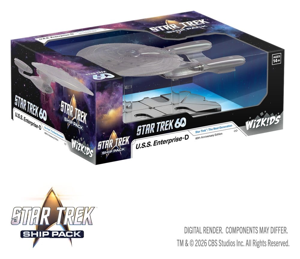 Star Trek Ship Pack Boxed Miniaturen vorbemalt U.S.S. Enterprise - 60th Anniversary Edition 22 cm Image 3