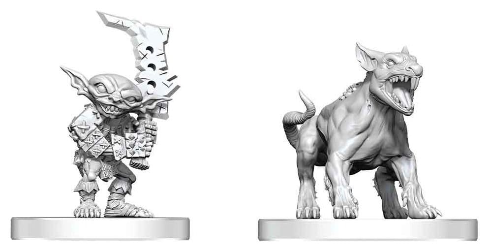 Pathfinder Battles Deep Cuts Miniatur unbemalt Goblin Commando & Goblin Dog 13 cm Image 1