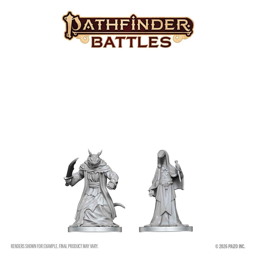 Pathfinder Battles Deep Cuts Miniatur unbemalt Zyss & Aapoph Serpentfolk 13 cm Image 2