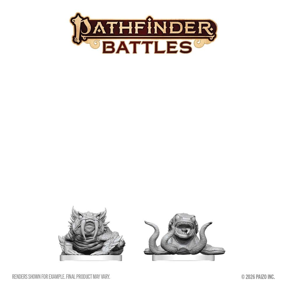 Pathfinder Battles Deep Cuts Miniatur unbemalt Bogwid & Slurk 13 cm Image 2