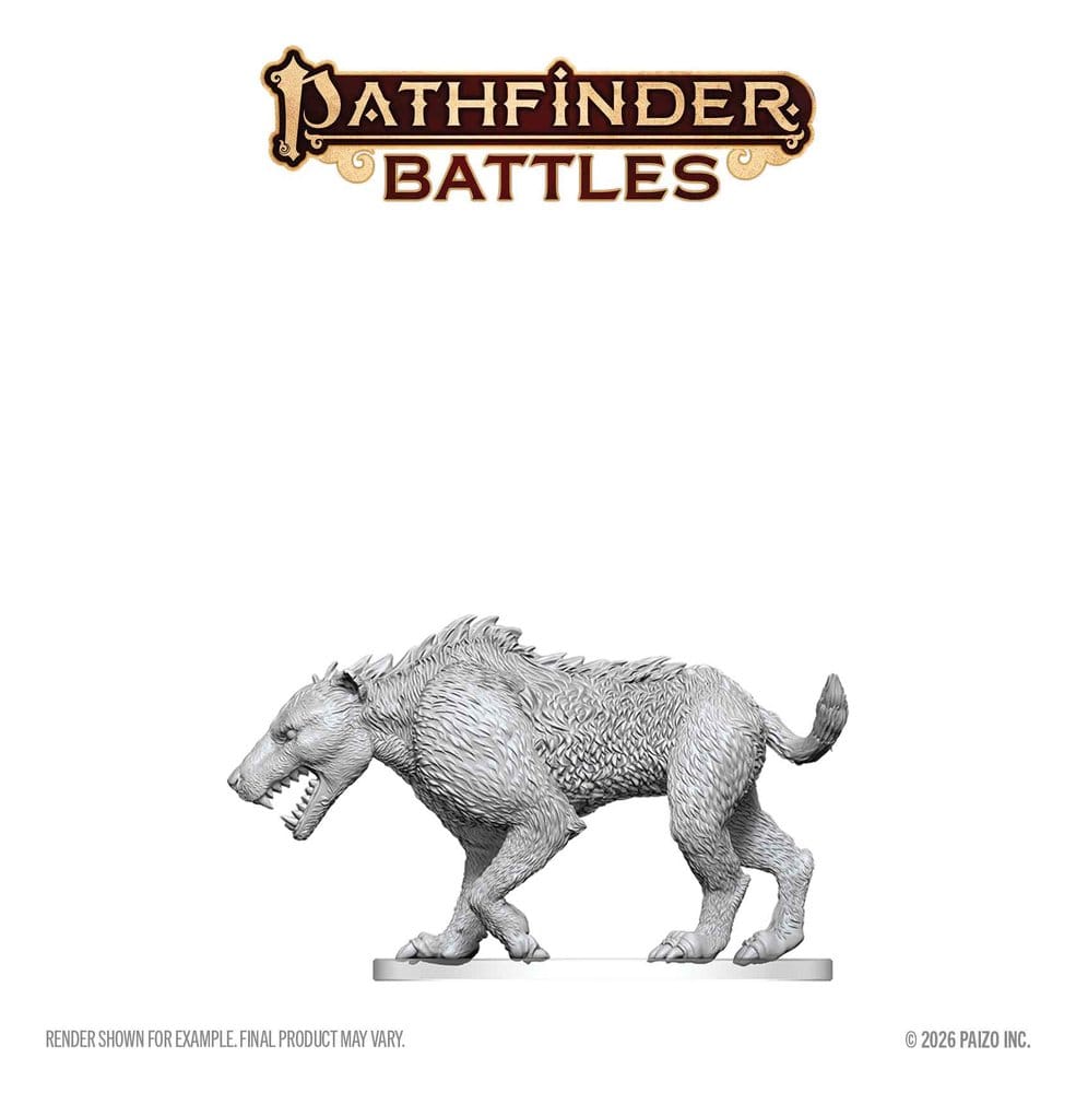 Pathfinder Battles Deep Cuts Miniatur unbemalt Hyaenodon 13 cm Image 5
