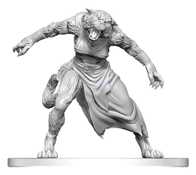 Pathfinder Battles Deep Cuts Miniatur unbemalt Weretiger 13 cm Image 1