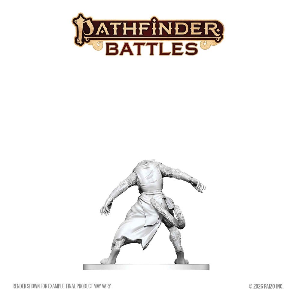 Pathfinder Battles Deep Cuts Miniatur unbemalt Weretiger 13 cm Image 2