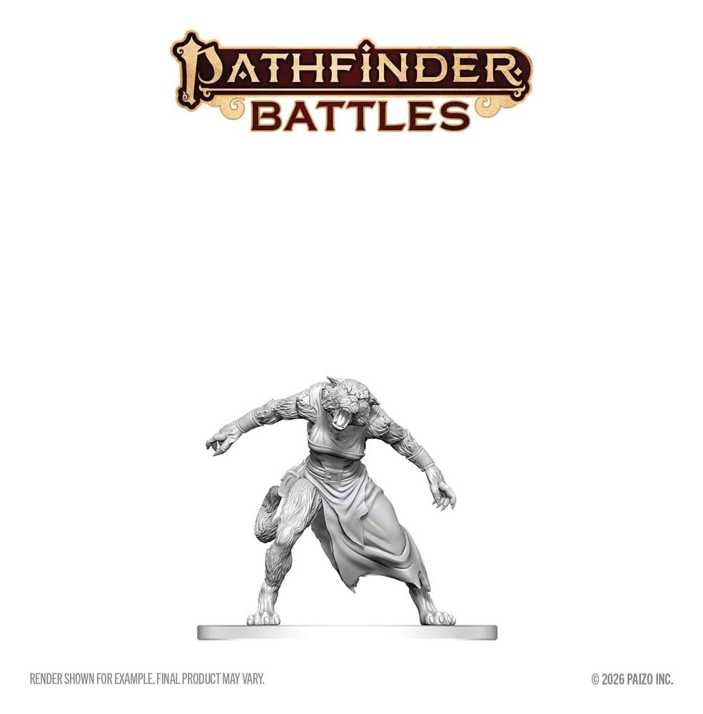 Pathfinder Battles Deep Cuts Miniatur unbemalt Weretiger 13 cm Image 3