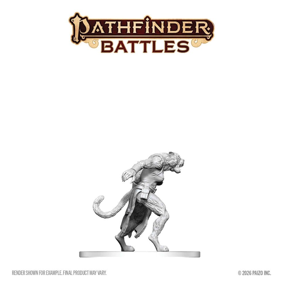 Pathfinder Battles Deep Cuts Miniatur unbemalt Weretiger 13 cm Image 5