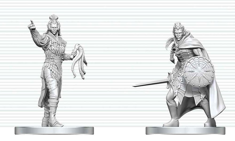 D&D Nolzur's Marvelous Miniatures Minifiguren Drow Elite Warrior & Drow Priestess of Lolth 13 cm Image 1