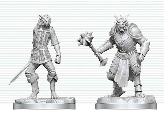 Dungeons & Dragons Nolzur's Marvelous Miniatures Miniatur unbemalt Drachengeborener Paladin & Drachengeborener Knappe 14 cm Image 1
