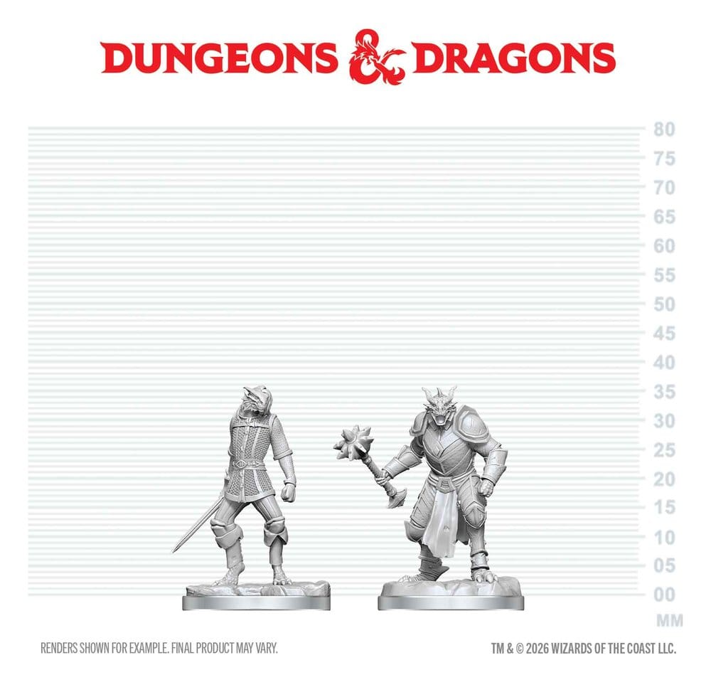 Dungeons & Dragons Nolzur's Marvelous Miniatures Miniatur unbemalt Drachengeborener Paladin & Drachengeborener Knappe 14 cm Image 2