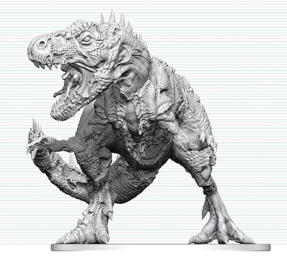Dungeons & Dragons Nolzur's Marvelous Miniatures Miniatur unbemalt Tyrannosaurus Zombie 20 cm Image 1