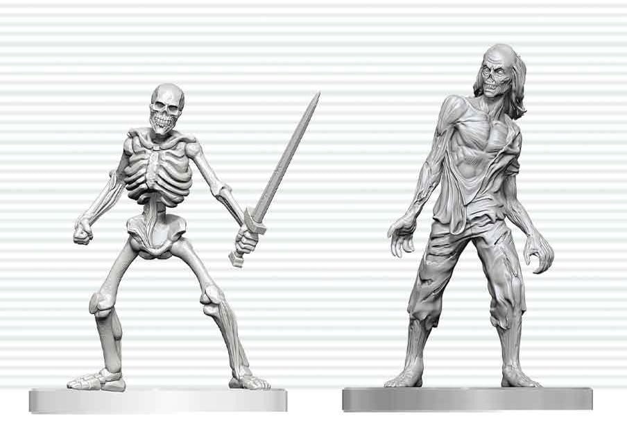 Dungeons & Dragons Nolzur's Marvelous Miniatures Miniatur unbemalt Zombie & Skeleton 14 cm Image 1