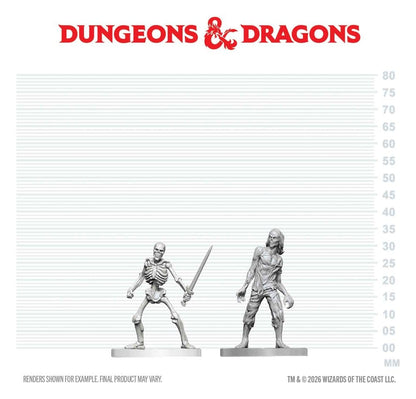 Dungeons & Dragons Nolzur's Marvelous Miniatures Miniatur unbemalt Zombie & Skeleton 14 cm Image 2