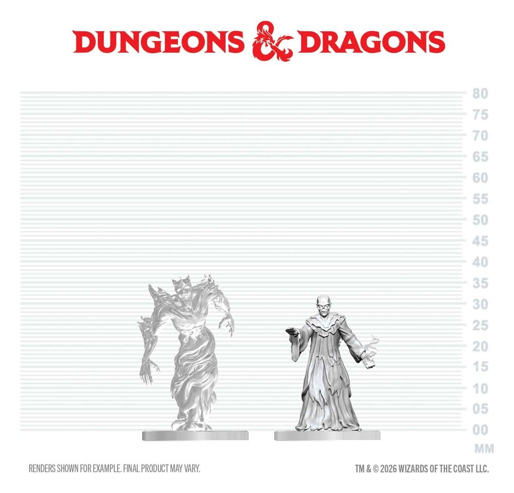 Dungeons & Dragons Nolzur's Marvelous Miniatures Miniatur unbemalt Ghast-Gräberrufer & Wraith 14 cm Image 2
