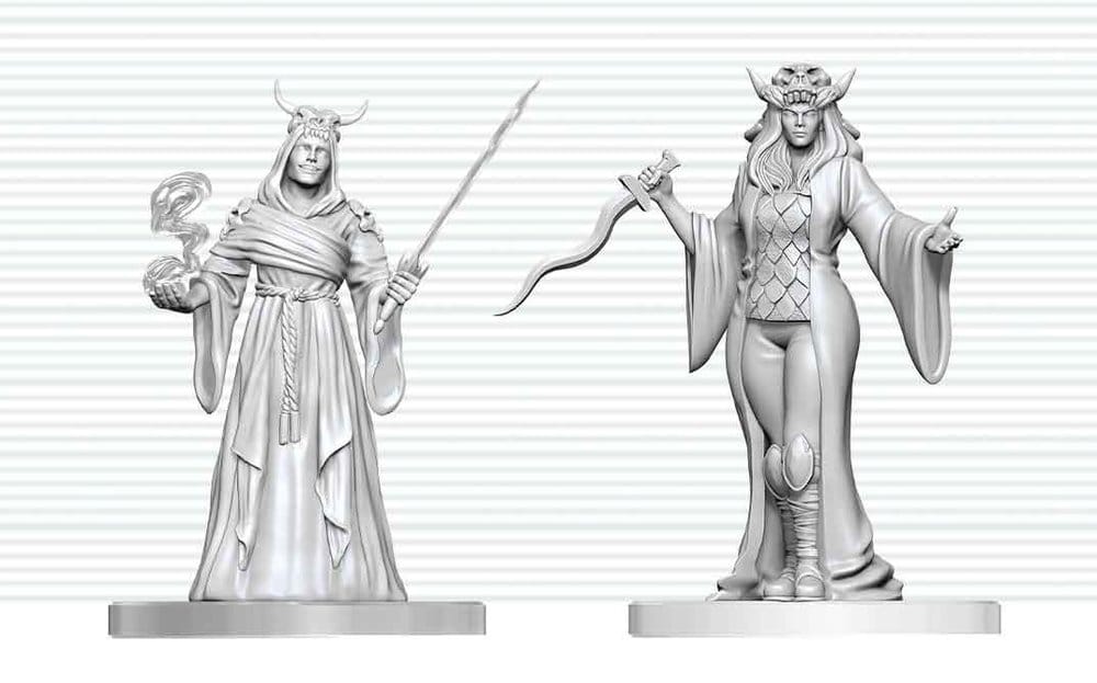 Dungeons & Dragons Nolzur's Marvelous Miniatures Miniatur unbemalt Kultisten-Fanatiker & Hierophant 14 cm Image 1
