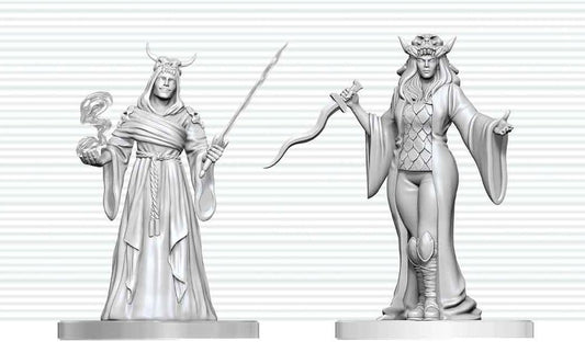 Dungeons & Dragons Nolzur's Marvelous Miniatures Miniatur unbemalt Kultisten-Fanatiker & Hierophant 14 cm Image 1