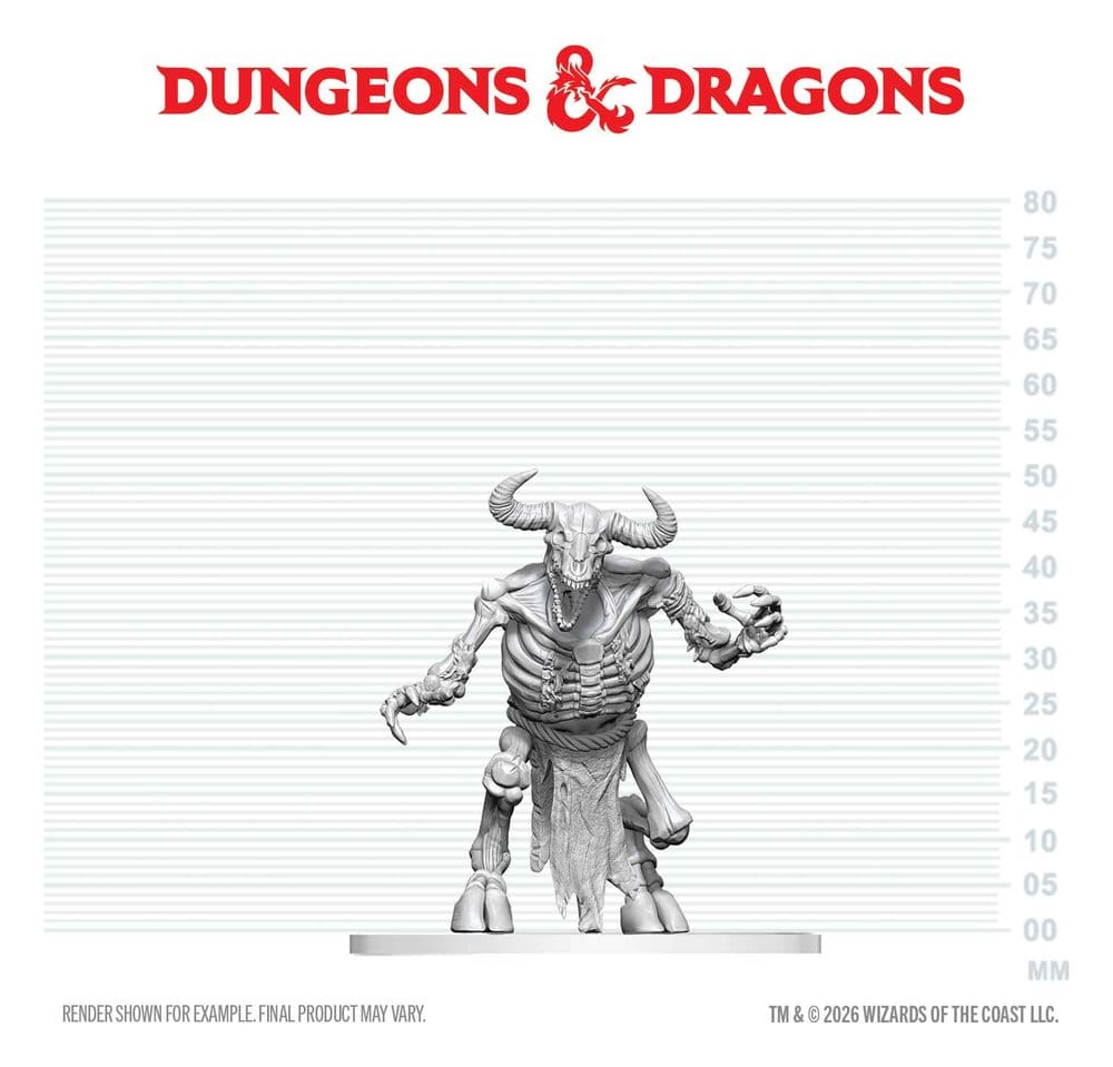 Dungeons & Dragons Nolzur's Marvelous Miniatures Miniatur unbemalt Minotaurus Skelett 17 cm Image 3