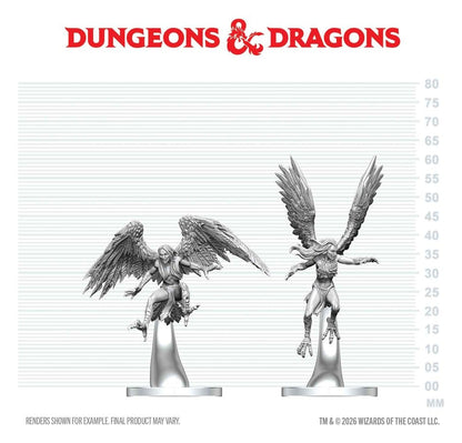 Dungeons & Dragons Nolzur's Marvelous Miniatures Miniatur unbemalt Harpyien 17 cm Image 2