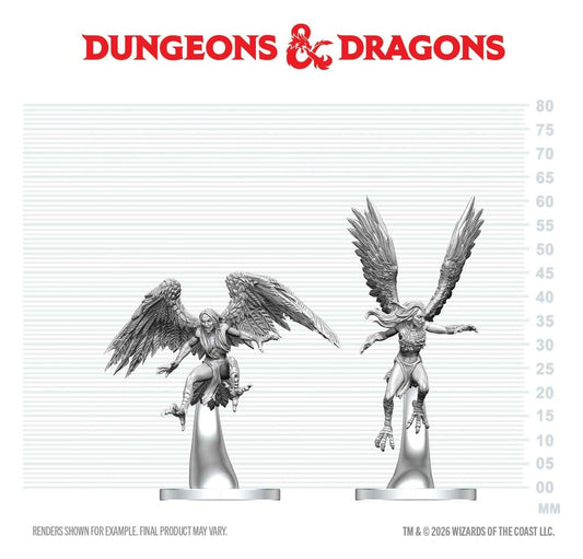 Dungeons & Dragons Nolzur's Marvelous Miniatures Miniatur unbemalt Harpyien 17 cm Image 2