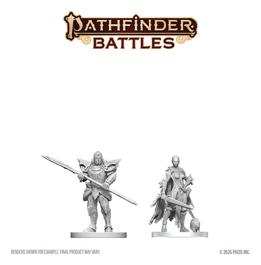 Pathfinder Battles Deep Cuts Miniatur unbemalt Nail & Rack Hellknights 14 cm Image 2
