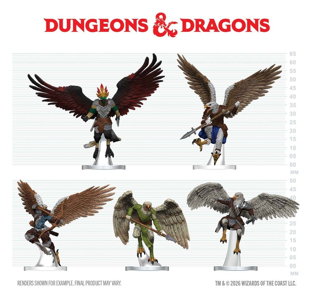 D&D Icons of the Realms Minifiguren Aarakocra-Schwarm 20 cm Image 2