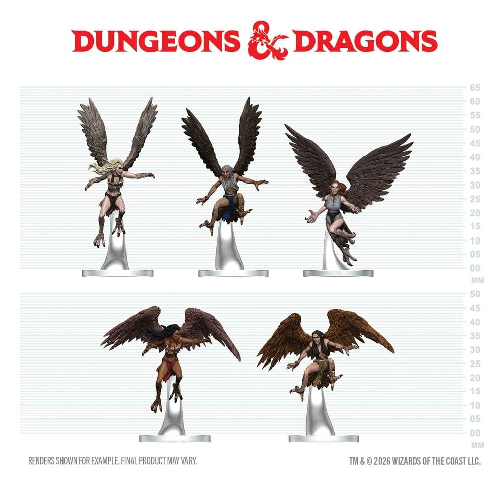 D&D Icons of the Realms Minifiguren Harpyien-Schwarm 20 cm Image 2