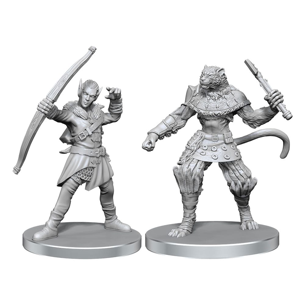Pathfinder Deep Cuts Miniaturen unbemalt Elf Hunter & Catfolk Bandit Image 1