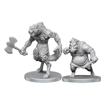 Pathfinder Deep Cuts Miniaturen unbemalt Werewolf & Wereboar Image 1