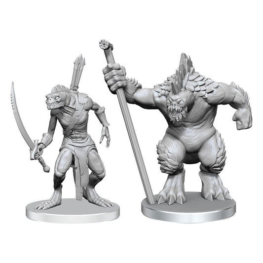 Pathfinder Deep Cuts Miniaturen unbemalt Xulgath Skirmisher & Stoneliege Image 1