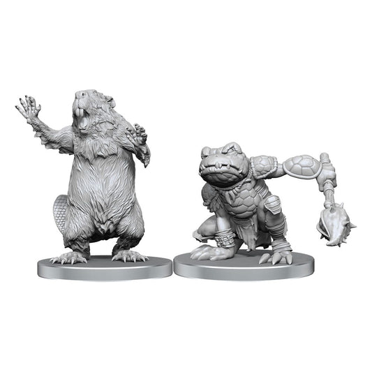 Pathfinder Deep Cuts Miniaturen unbemalt Boggard Scout & Castoroides Image 1