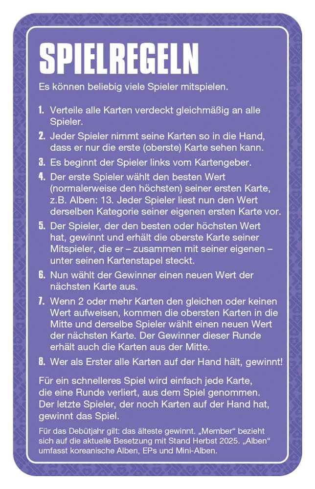 K-Pop Kartenspiel Top Trumps *Deutsche Version* Image 5