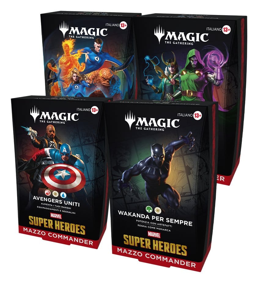Magic the Gathering Marvel Super Heroes Commander Decks Umkarton (4) italienisch Image 1