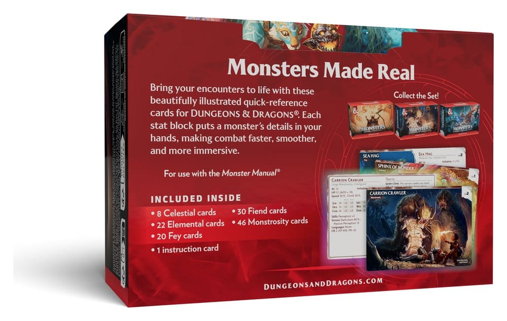 Dungeons & Dragons RPG Referenzkarten: Monster (Mystisch und Bedrohlich) *Englische Version* Image 2