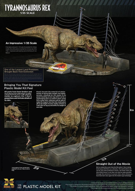 Jurassic Park Plastic Model Kit 1/35 Tyrannosaurus Rex 42 cm Image 2