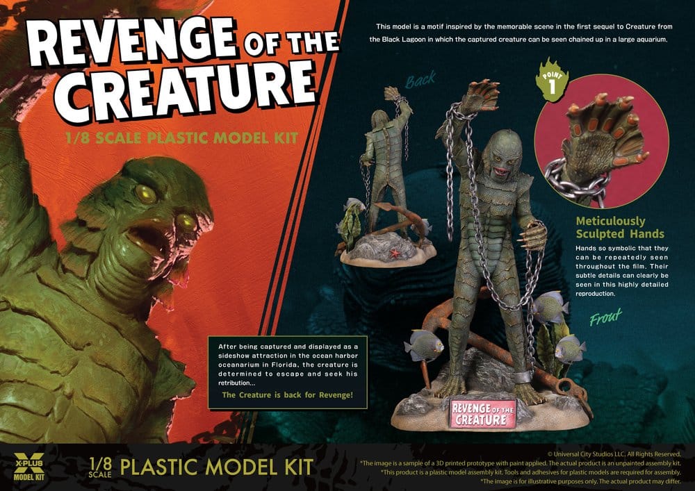 Revenge of the Creature Plastic Model Kit 1/8 Revenge of the Creature 28 cm (Reproduction) Image 7