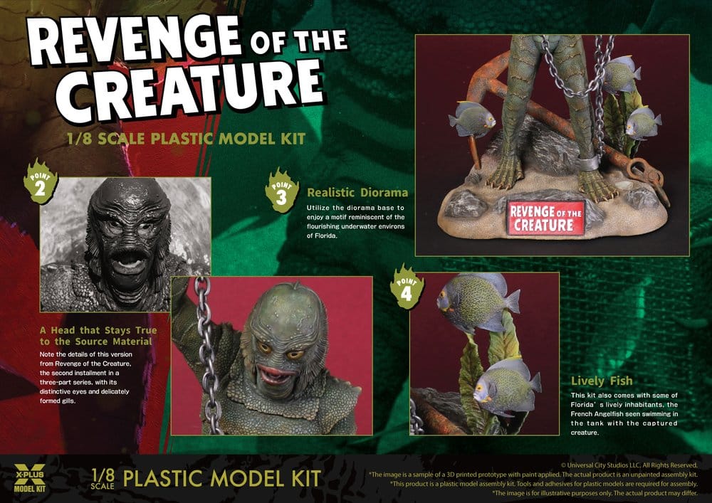 Revenge of the Creature Plastic Model Kit 1/8 Revenge of the Creature 28 cm (Reproduction) Image 8