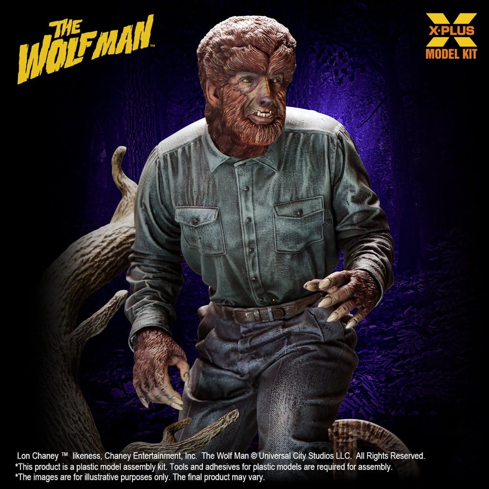 The Wolf Man Plastic Model Kit 1/8 Lon Chaney Jr. as Wolf Man 22 cm (Reproduction) Image 8